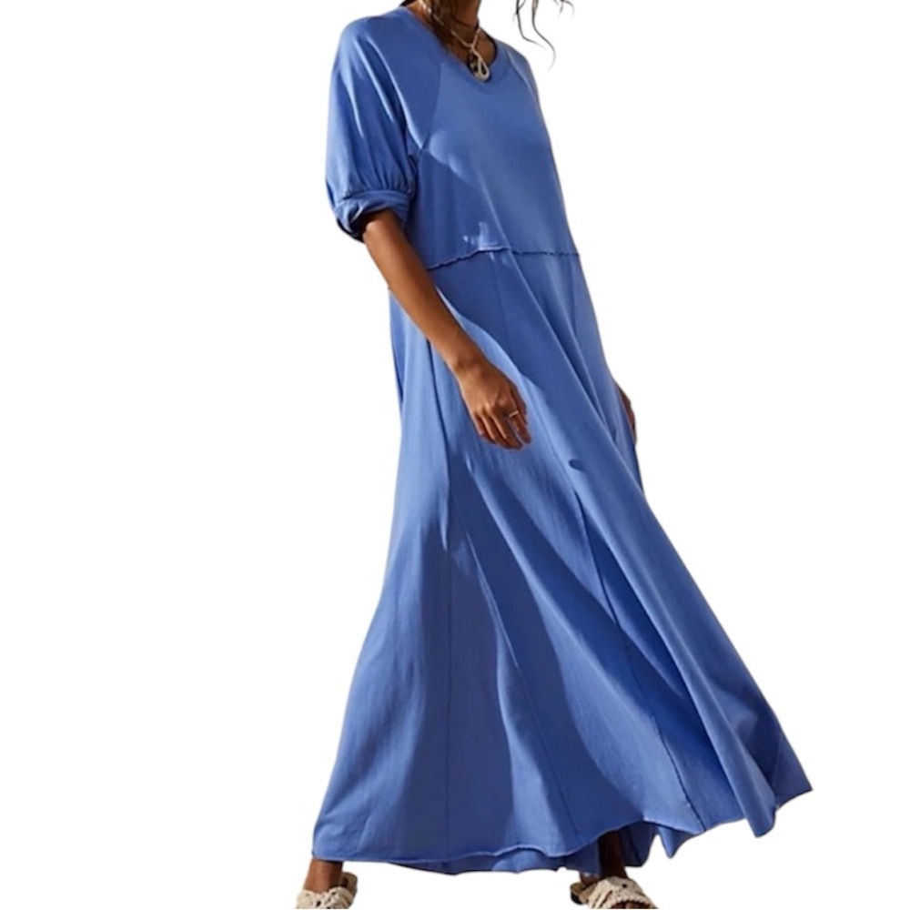 Free People Beach Brentwood Puffed Sleeve Maxi Dress
